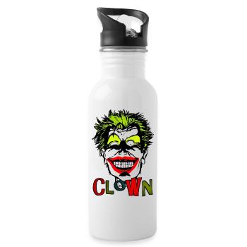 clown - Water bottle with straw - white - Right