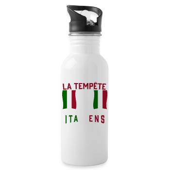 Tempête Italiens - Gourde avec paille intégrée - blanc - Droite