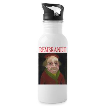 Rembrandt - Trinkflasche mit integriertem Trinkhalm - Weiß - Rechts