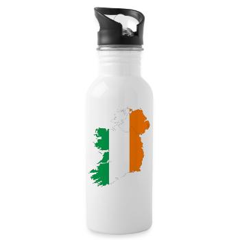 Irland - Trinkflasche mit integriertem Trinkhalm - Weiß - Rechts