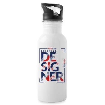 Des idées que vous portez - Gourde avec paille intégrée - blanc - Droite