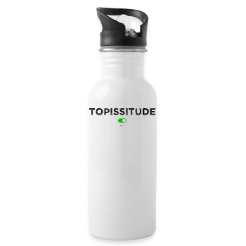 Topissitude on - Gourde avec paille intégrée - blanc - Droite