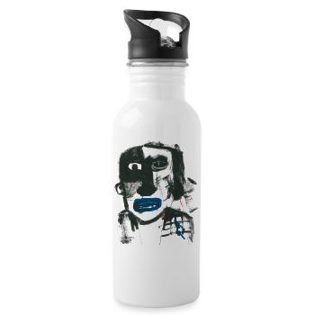 Portrait 02 - Trinkflasche mit integriertem Trinkhalm - Weiß - Rechts