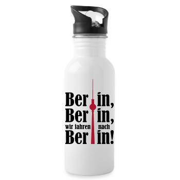 Berlin Berlin, we are going to Berlin 2c - Water bottle with straw - white - Right