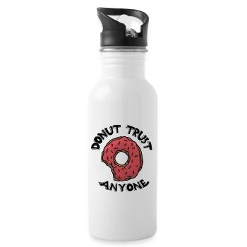 Donut - Trinkflasche mit integriertem Trinkhalm - Weiß - Rechts