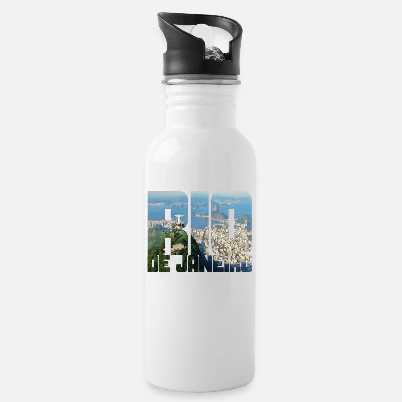 Rio de Janeiro - Gourde avec paille intégrée - blanc