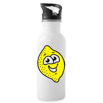 Lemon 3 - Gourde avec paille intégrée - blanc - Droite