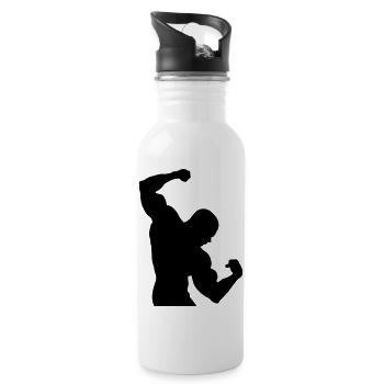 bodybuilding - Water bottle with straw - white - Right
