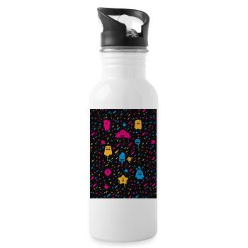 Cute Color Fun - Mobile Phone Case - Gourde avec paille intégrée - blanc - Droite