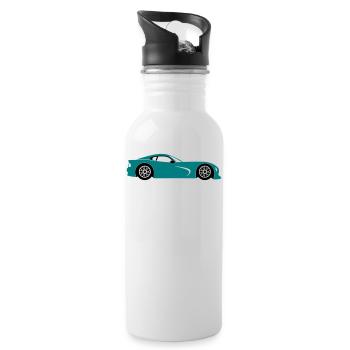 Sports car - Water bottle with straw - white - Right