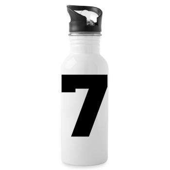 7 - Trinkflasche mit integriertem Trinkhalm - Weiß - Rechts