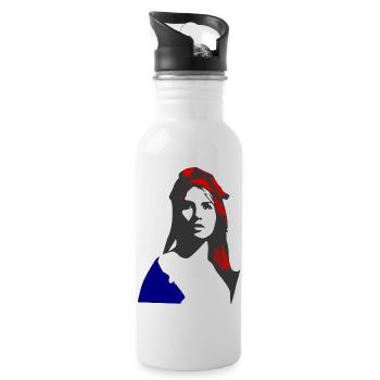 Marianne_N1 - Trinkflasche mit integriertem Trinkhalm - Weiß - Rechts