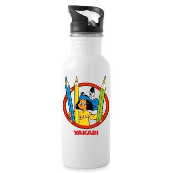 Yakari Stifte - Trinkflasche mit integriertem Trinkhalm - Weiß - Rechts