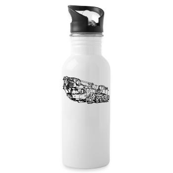 Mobilkran crane Kran 5 Achser - Trinkflasche mit integriertem Trinkhalm - Weiß - Rechts