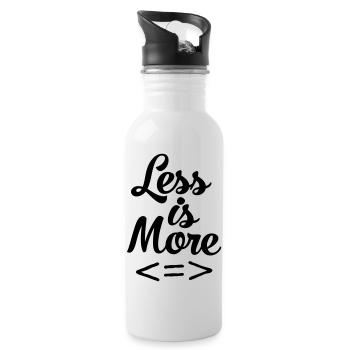 Less Is More - Trinkflasche mit integriertem Trinkhalm - Weiß - Rechts