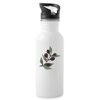 The olive - Water bottle with straw - white - Right