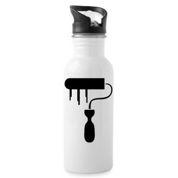 maler - Trinkflasche mit integriertem Trinkhalm - Weiß - Rechts