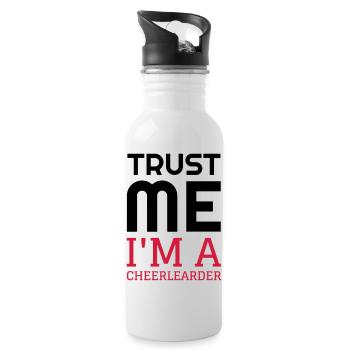 Cheerleader Cheerleading Dance Sport Twirling - Water bottle with straw - white - Right