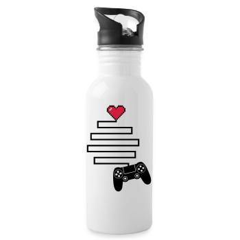 Love Connection (Gaming) - Water bottle with straw - white - Right