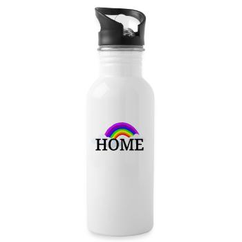 Rainbow Gift Rainbow Shirt Home Home - Water bottle with straw - white - Right