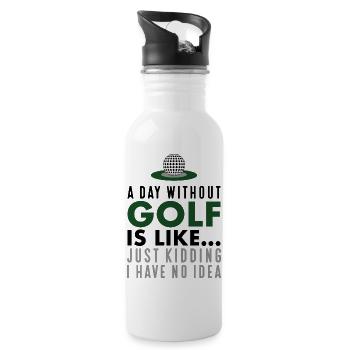 Drôles de slogans Golf - Gourde avec paille intégrée - blanc - Droite