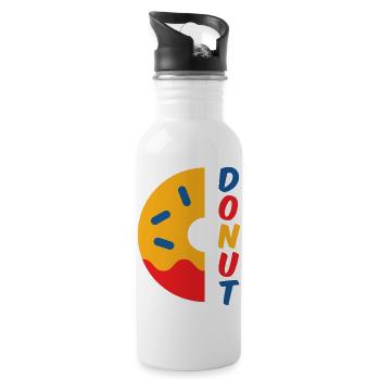 Donut - Gourde avec paille intégrée - blanc - Droite