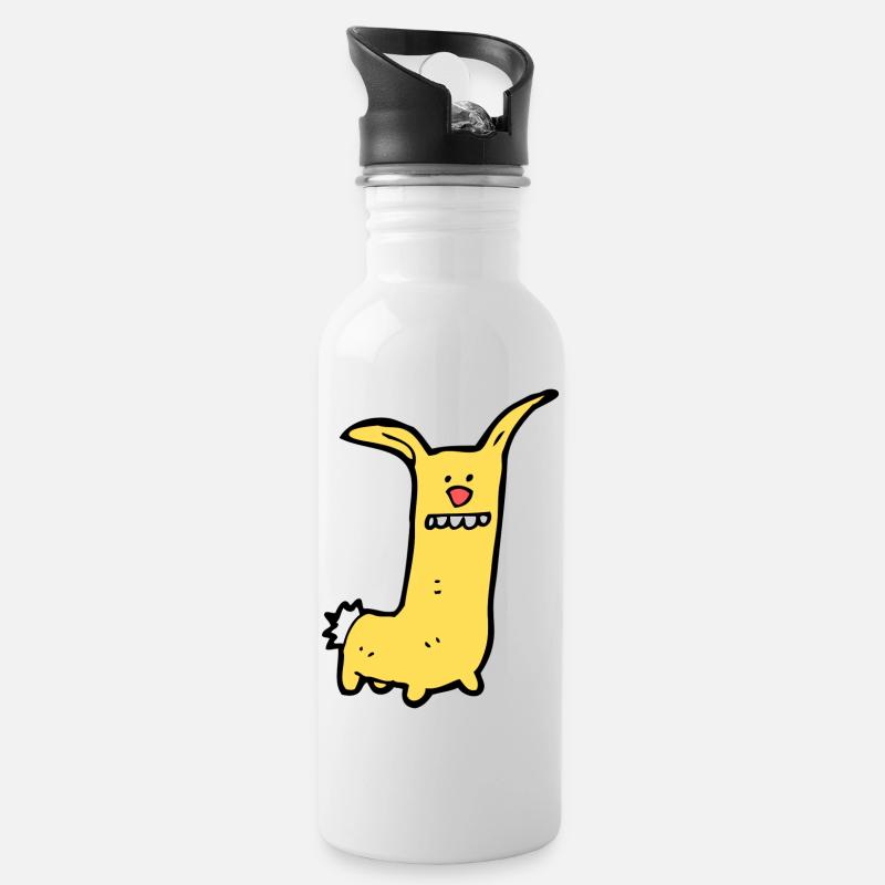 Drôle d’animal comique - Gourde avec paille intégrée - blanc