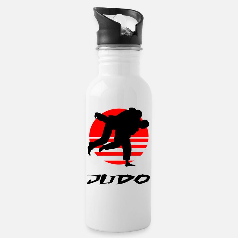 JUDO - Gourde avec paille intégrée - blanc