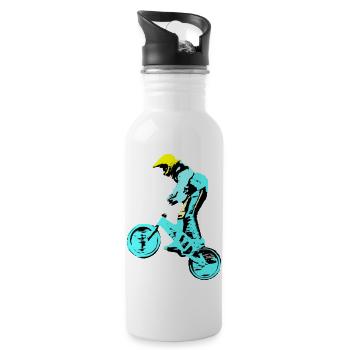 bmx - Gourde avec paille intégrée - blanc - Droite