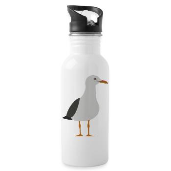 Mouette - Gourde avec paille intégrée - blanc - Droite