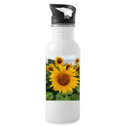 Sonnenblume - Trinkflasche mit integriertem Trinkhalm