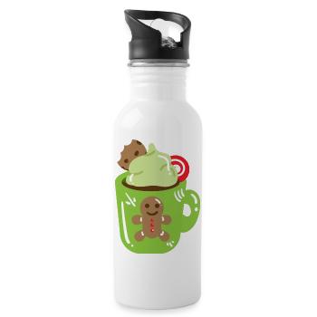 Weihnachten Tasse - Trinkflasche mit integriertem Trinkhalm - Weiß - Rechts