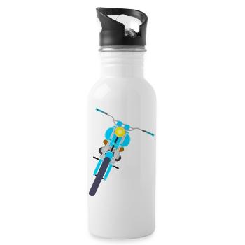 moped - Trinkflasche mit integriertem Trinkhalm - Weiß - Rechts