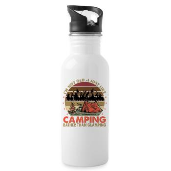 Je ne suis pas vieux, j’aime juste le camping - Glamping - Gourde avec paille intégrée - blanc - Droite