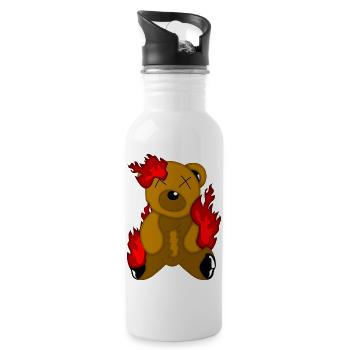 Teddy Fire - Water bottle with straw - white - Right