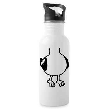 Costume seagull without head - Water bottle with straw - white - Right