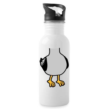 Seagull without head costume - Water bottle with straw - white - Right