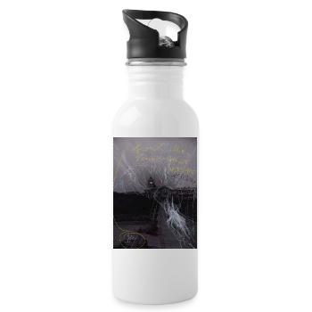 „were“wolf Attacke - „war“ Atacke, Estaca de Bares - Trinkflasche mit integriertem Trinkhalm - Weiß - Rechts