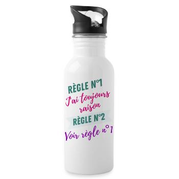 J'AI TOUJOURS RAISON - Gourde avec paille intégrée - blanc - Droite