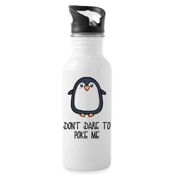 Cool Animal Bird Statement Pingouin Pôle Sud - Gourde avec paille intégrée - blanc - Droite