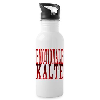 mich kotzt eure emotionale Kälte sowas von an - Trinkflasche mit integriertem Trinkhalm - Weiß - Rechts