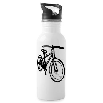 Bicycle Doodle Bicycles Cycling Vector 1 - Gourde avec paille intégrée - blanc - Droite