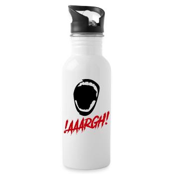 Argh!!! Schreien!!! - Trinkflasche mit integriertem Trinkhalm - Weiß - Rechts