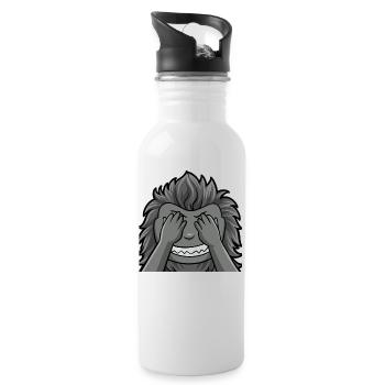 Sehnix - Trinkflasche mit integriertem Trinkhalm - Weiß - Rechts