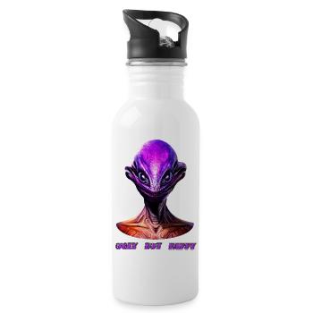 Ugly But Happy Alien Neon - Water bottle with straw - white - Right