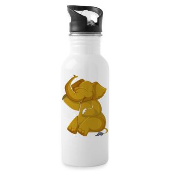 Safari Zoo Animal Safari Zoo - Water bottle with straw - white - Right