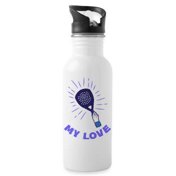 Racket Statement Padel Serve Statement Sport - Water bottle with straw - white - Right