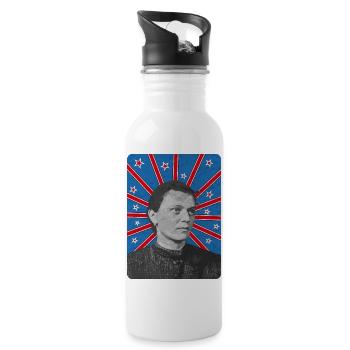 T-shirt Virginia Tonelli antifascist Friulian - Water bottle with straw - white - Right