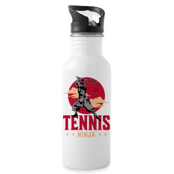 Padel Ninja Samouraï Raquette Japonaise Tennis - Gourde avec paille intégrée - blanc - Droite
