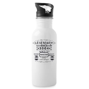 Aged to perfection 2004 vintage - Water bottle with straw - white - Right